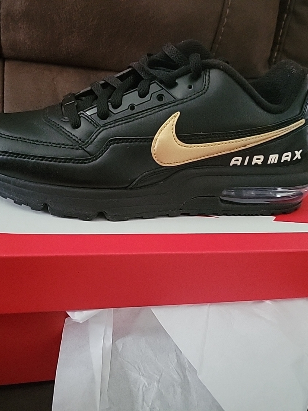 Nike Air Max Black with Gold Swoosh